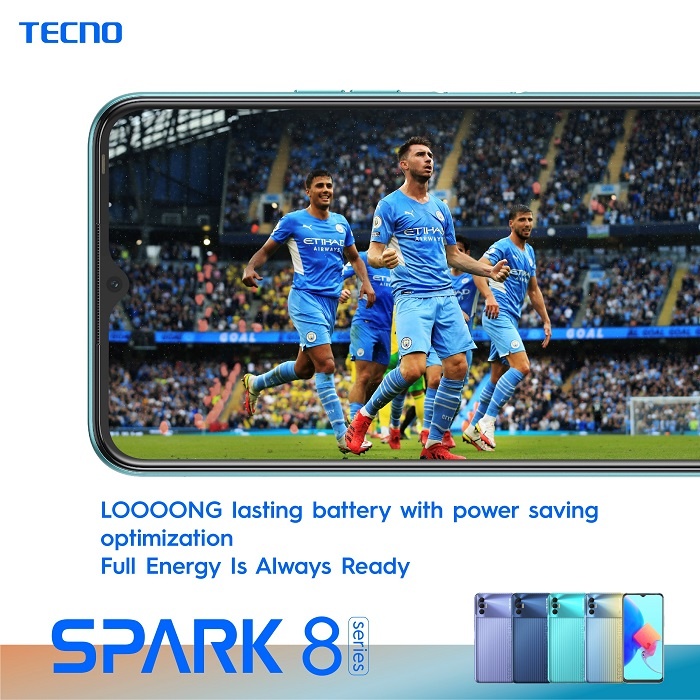 TECNO Spark 8 Series with big battery